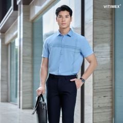 BST PTLL ÁO SƠ MI NGẮN TAY DÁNG ÔM VẠT BẰNG VITIMEX ASB 7817
