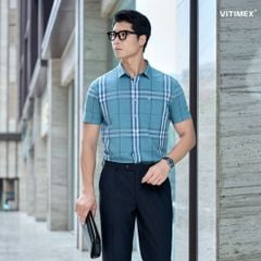 BST PTLL ÁO SƠ MI NGẮN TAY DÁNG ÔM VẠT BẰNG VITIMEX ASB 7826