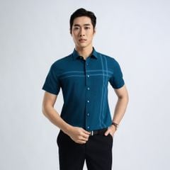 ÁO SƠ MI NGẮN TAY DÁNG ÔM VẠT BẰNG VITIMEX ASB 7883