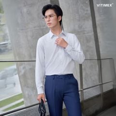 BST PTLL ÁO SƠ MI DÀI TAY VITIMEX DÁNG ÔM VỪA SLIMFIT ASD 7765