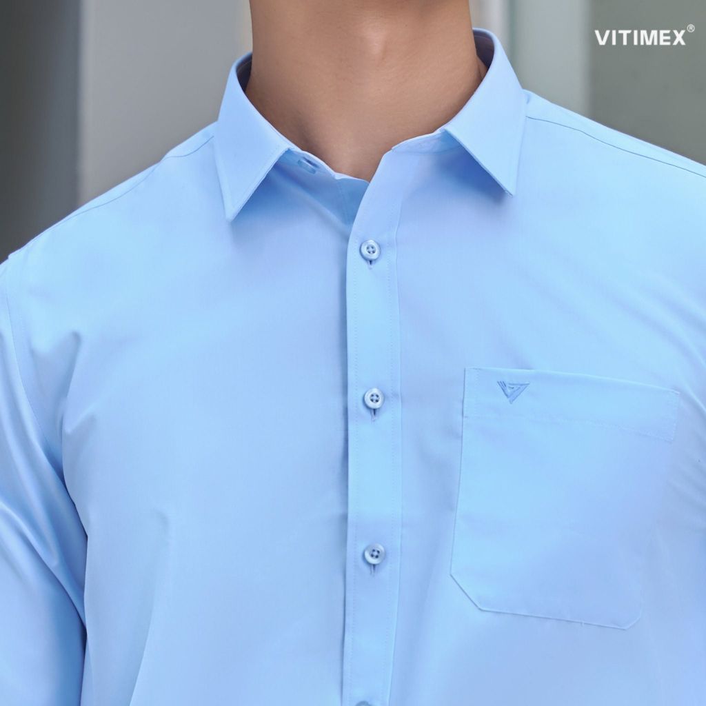 BST PTLL ÁO SƠ MI DÀI TAY VITIMEX DÁNG ÔM VỪA SLIMFIT ASD 7785