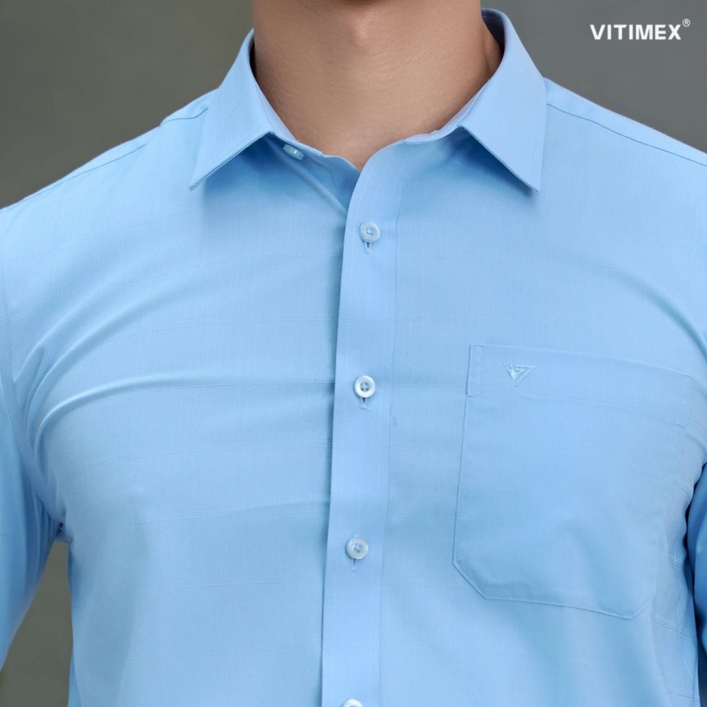 BST PTLL ÁO SƠ MI DÀI TAY VITIMEX DÁNG ÔM VỪA SLIMFIT ASD 7839
