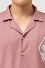 Áo sơ mi nam đi biển Pink Paradise màu hồng