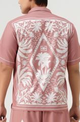 Áo sơ mi nam đi biển Pink Paradise màu hồng