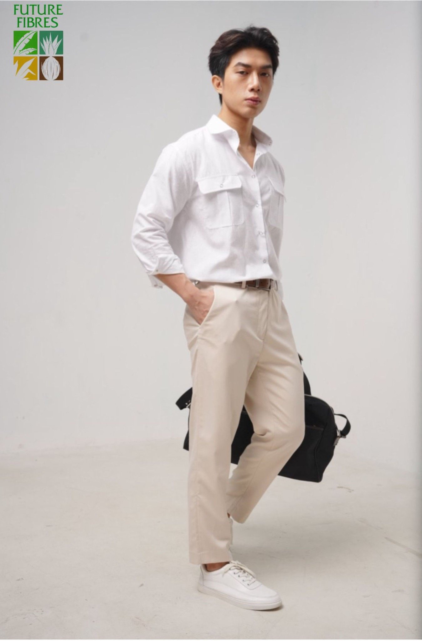 Áo sơ mi nam Safari dài tay có túi Linen