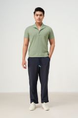 Quần dài nam Linen dáng Regular màu xanh navy