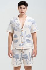 Áo sơ mi nam đi biển Pin Parasol tay ngắn