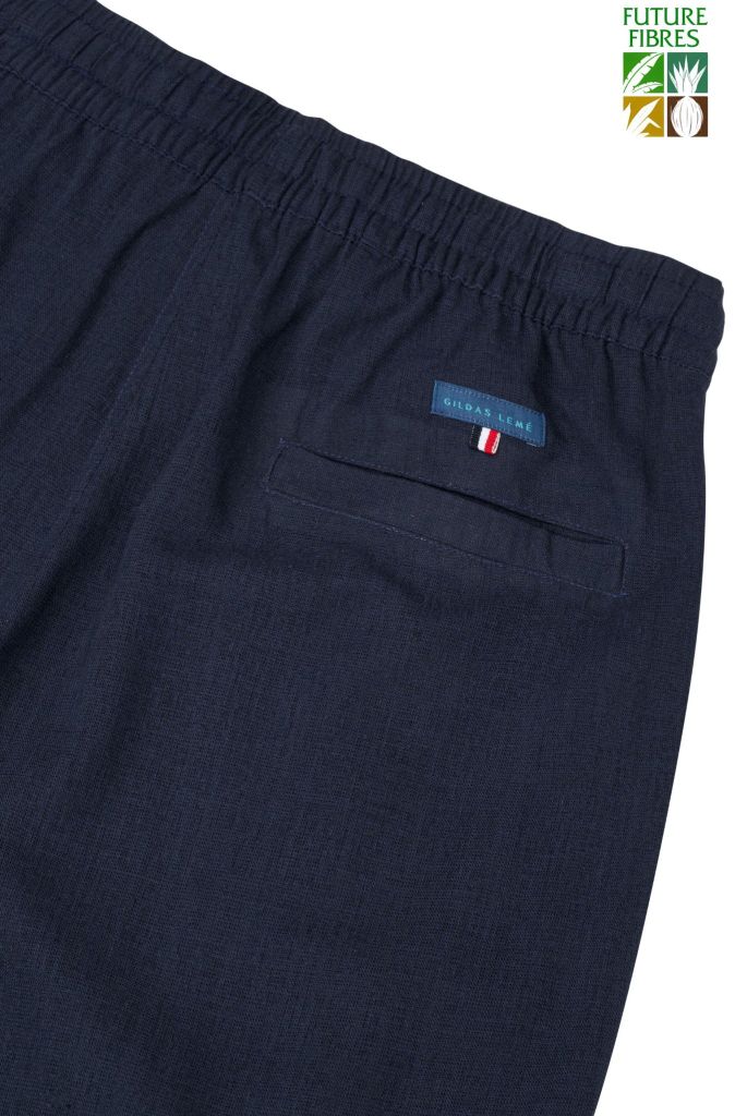Quần dài nam Linen dáng Regular màu xanh navy