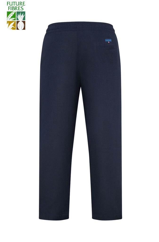 Quần dài nam Linen dáng Regular màu xanh navy