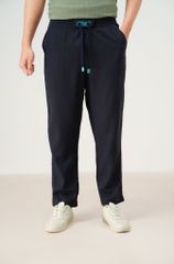 Quần dài nam Linen dáng Regular màu xanh navy