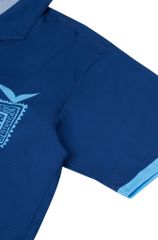 Áo sơ mi nam đi biển Blue Stamp màu xanh navy
