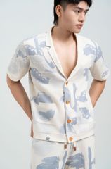 Áo sơ mi nam đi biển Pin Parasol tay ngắn