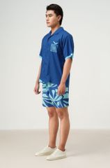 Áo sơ mi nam đi biển Blue Stamp màu xanh navy