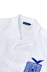 Áo sơ mi nam đi biển Blue Stamp màu trắng