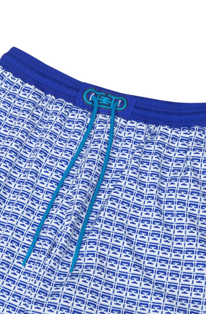 Quần bơi nam Monogram màu xanh hồ bơi