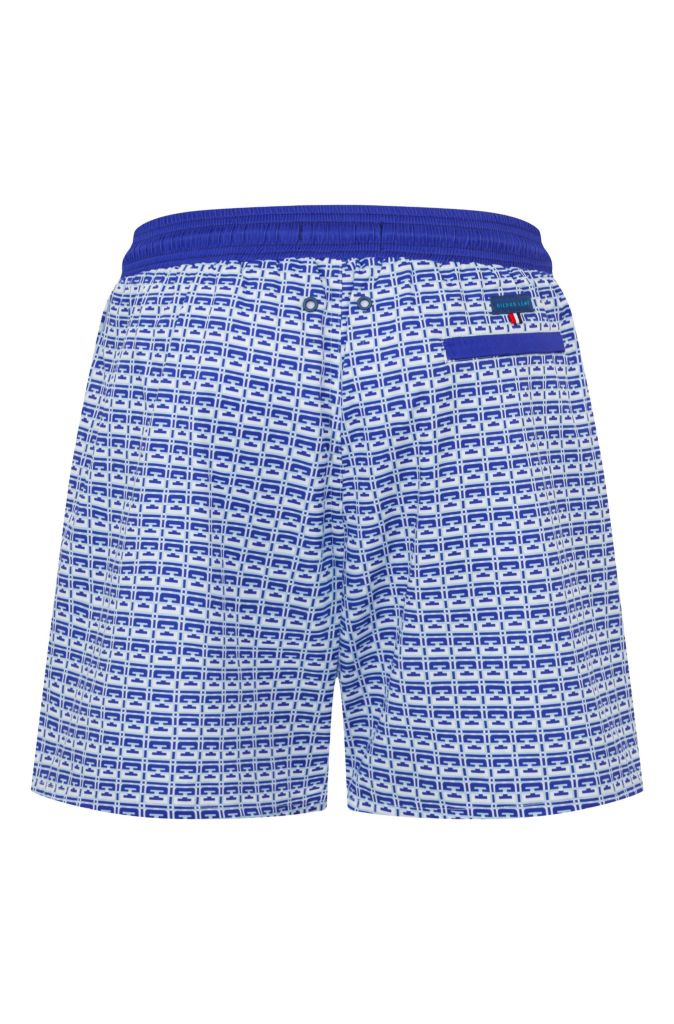 Quần bơi nam Monogram màu xanh hồ bơi