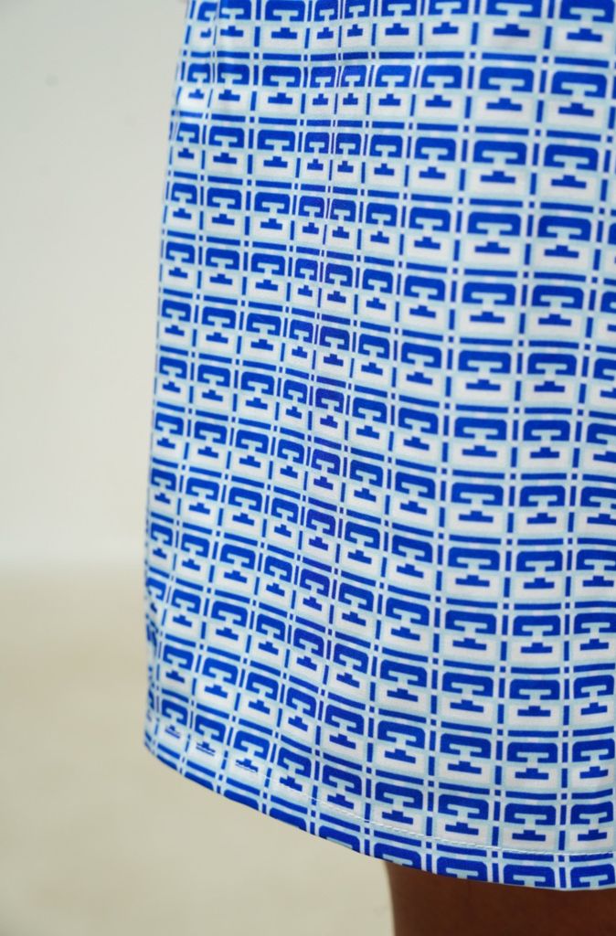 Quần bơi nam Monogram màu xanh hồ bơi