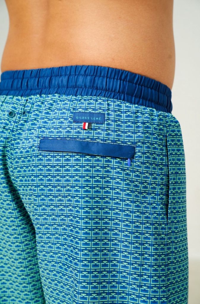 Quần bơi nam Monogram màu xanh biển sâu