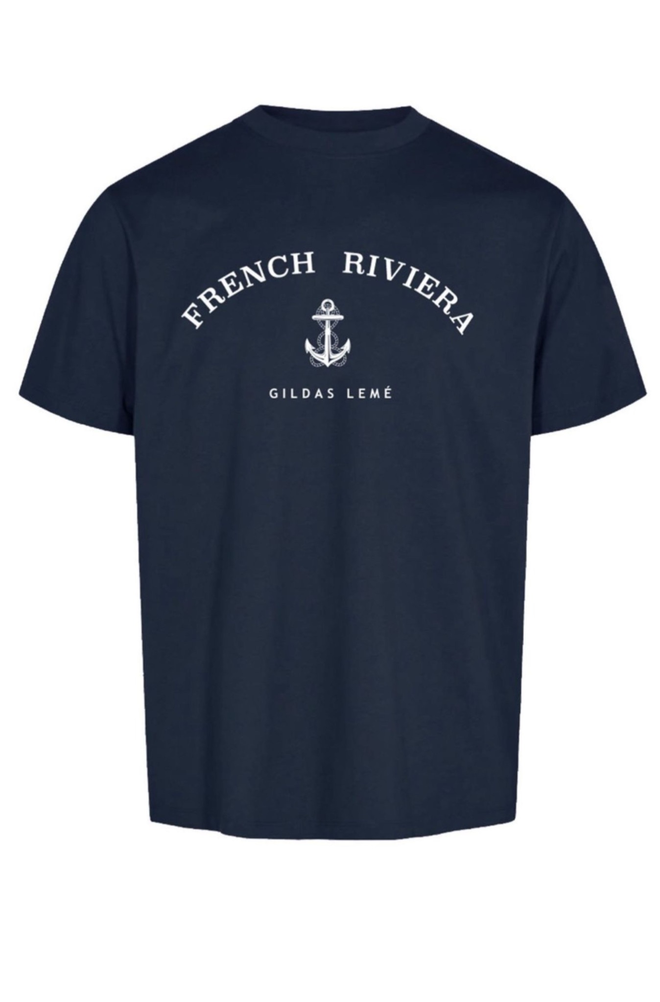 Áo thun nam Riviera cổ tròn Cotton