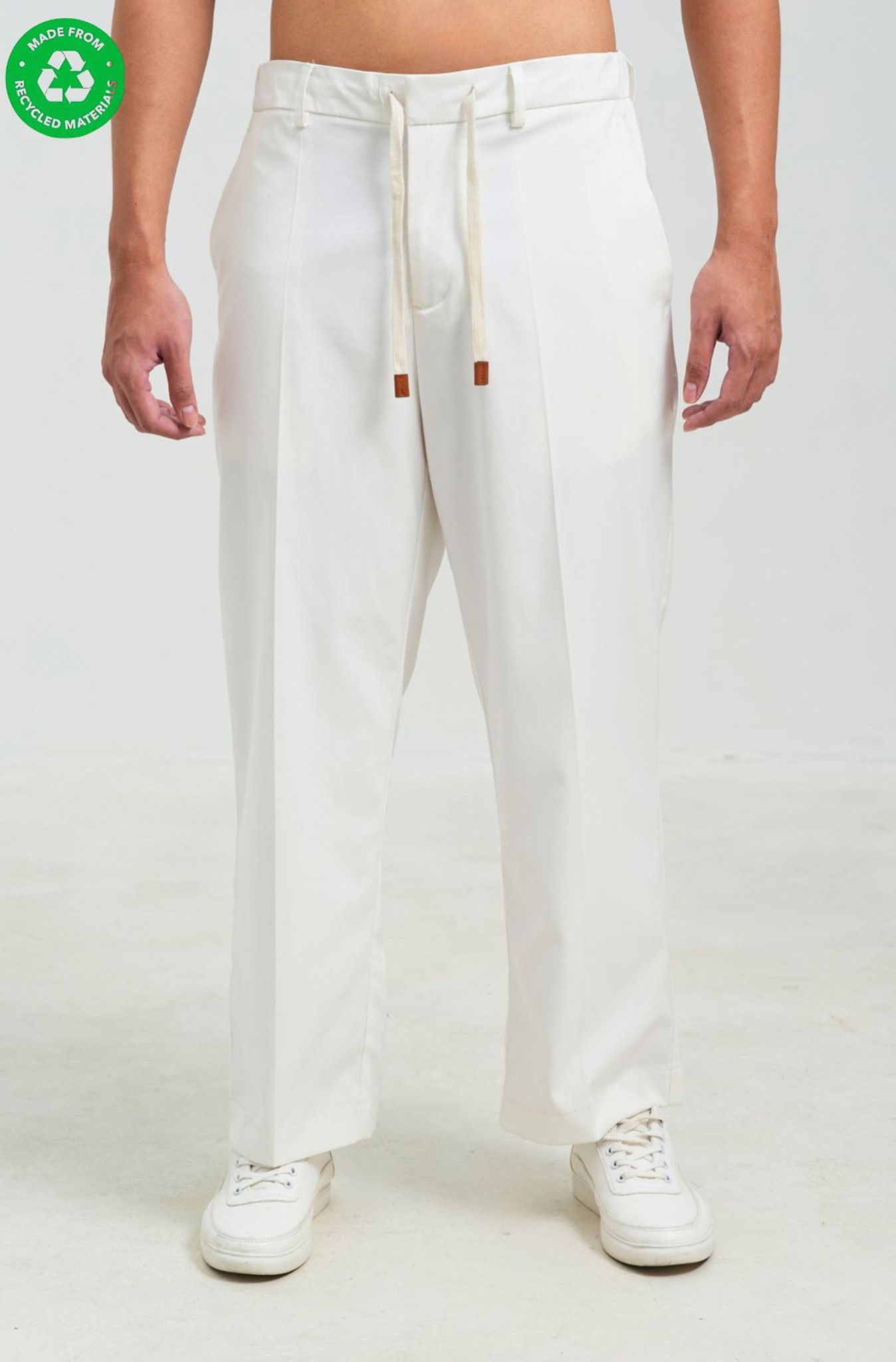 Quần dài nam tái chế Liseron Blanc dáng Loose