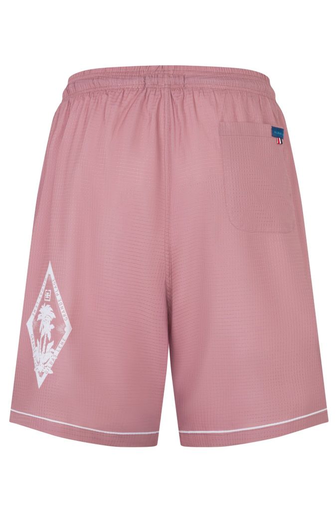 Quần short đi biển nam Pink Paradise màu hồng