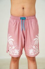 Quần short đi biển nam Pink Paradise màu hồng