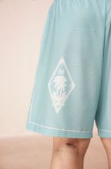 Quần short đi biển nam Pink Paradise màu xanh ngọc