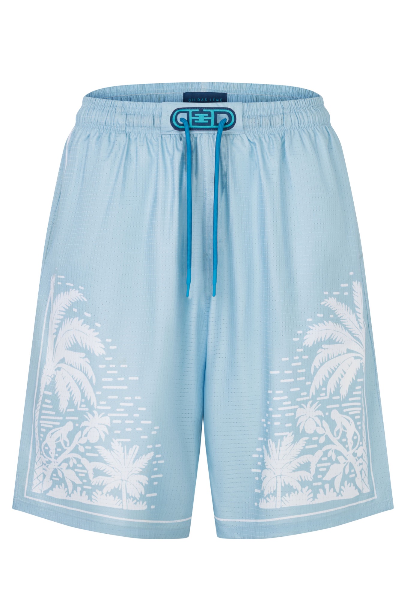 Quần short đi biển nam Pink Paradise màu xanh ngọc