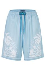 Quần short đi biển nam Pink Paradise màu xanh ngọc