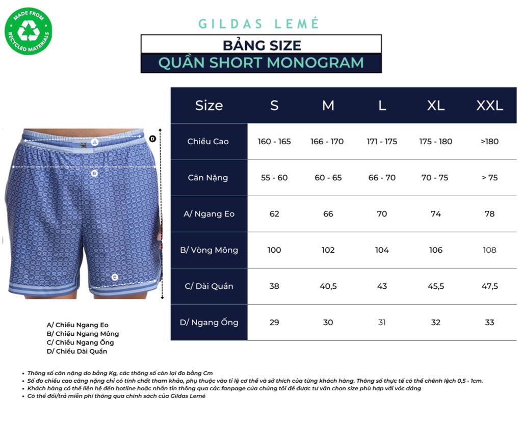 Quần Short Đi Biển Nam Monogram