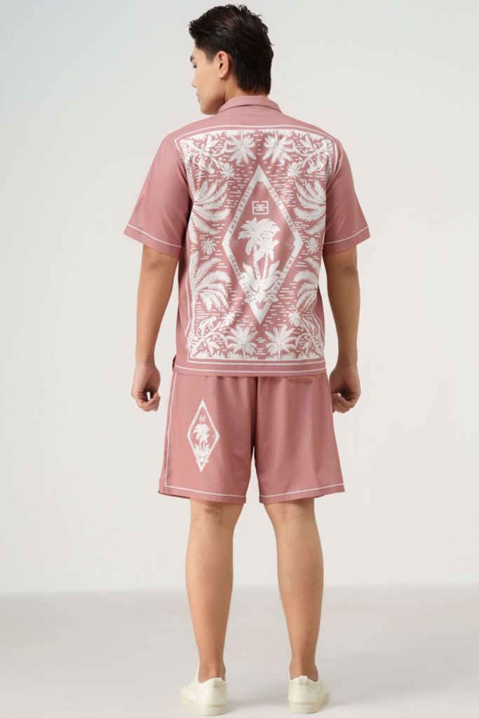 Quần Short Đi Biển Nam Pink Paradise Hồng