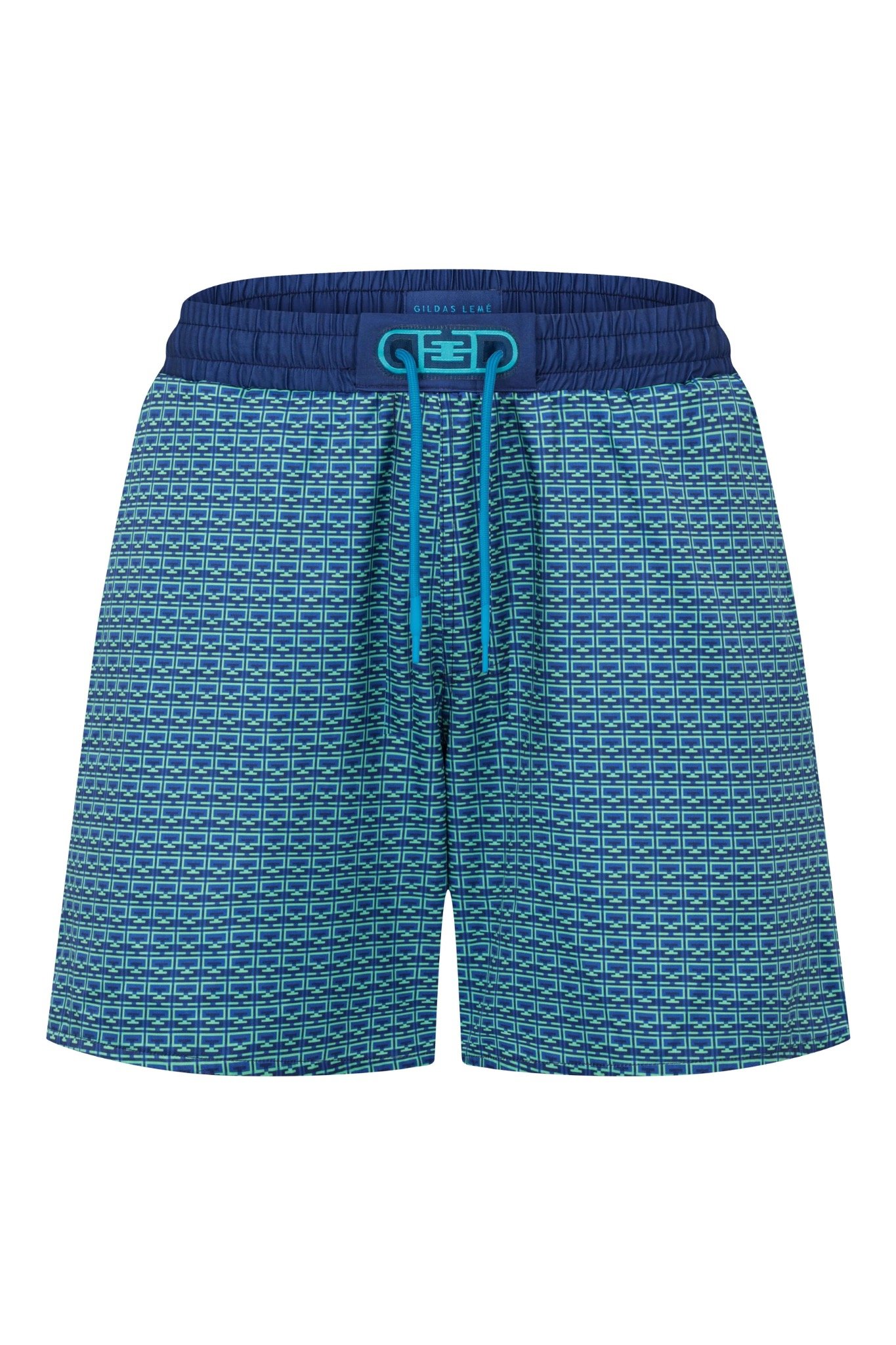 Quần Bơi Nam Monogram Xanh Đại Dương