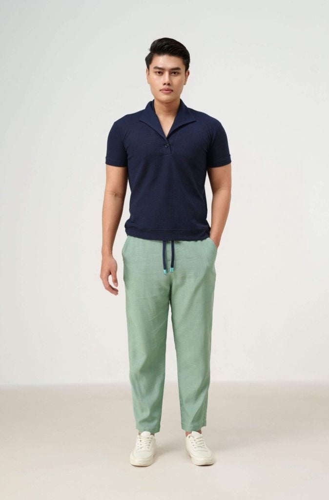 Quần Dài Nam Linen Xanh Mint