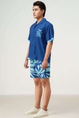 Áo Sơ Mi Nam Đi Biển Blue Stamp Xanh Navy