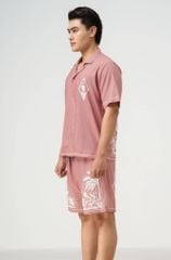 Áo Sơ Mi Nam Đi Biển Pink Paradise Màu Hồng