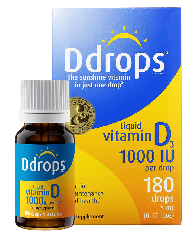  Ddrops Liquid Vitamin D3 1000IU 