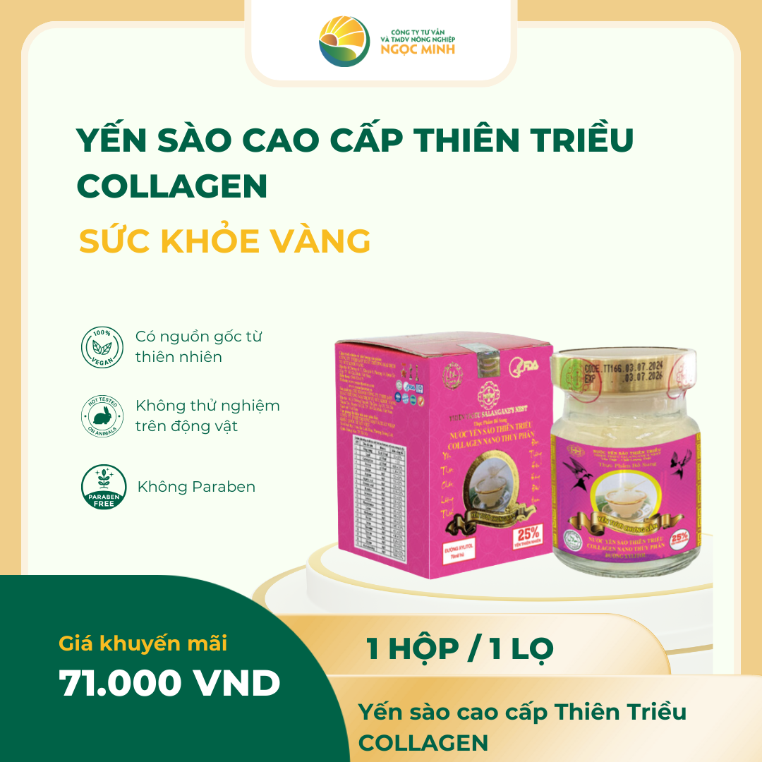  Yến sào cao cấp Thiên Triều Collagen 25% 