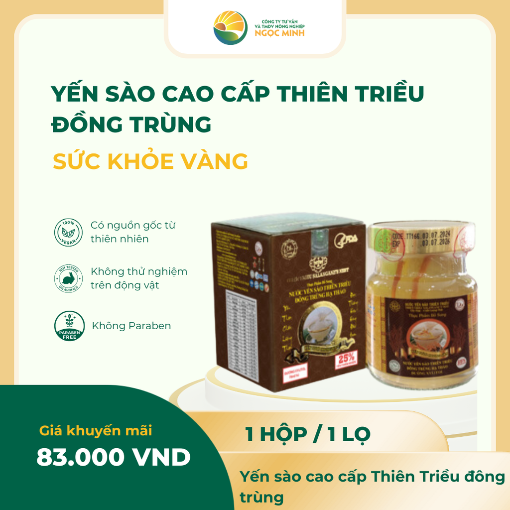  Yến sào cao cấp Thiên Triều Đông Trùng Hạ Thảo 25% 