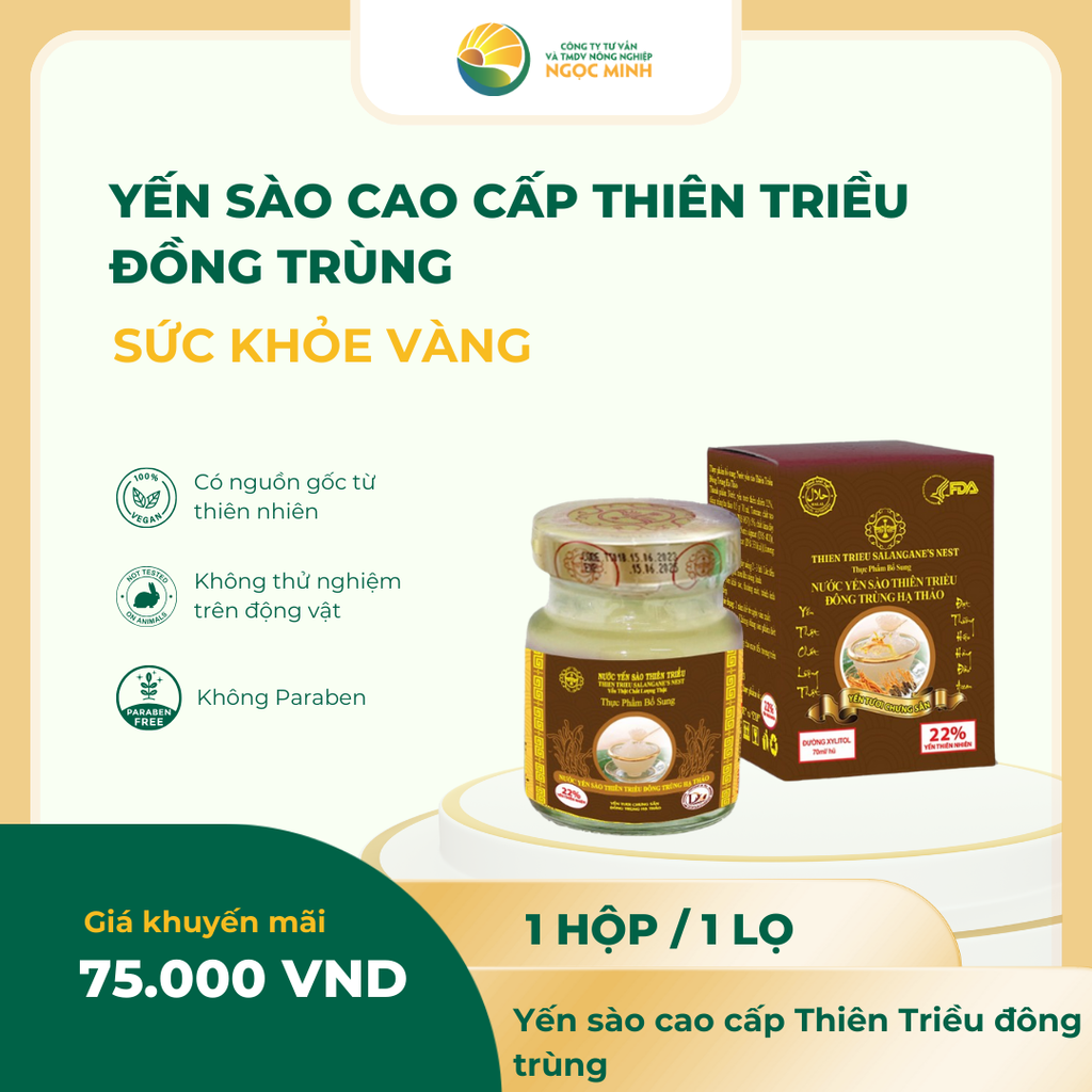  Yến sào cao cấp Thiên Triều Đông Trùng Hạ Thảo 22% 