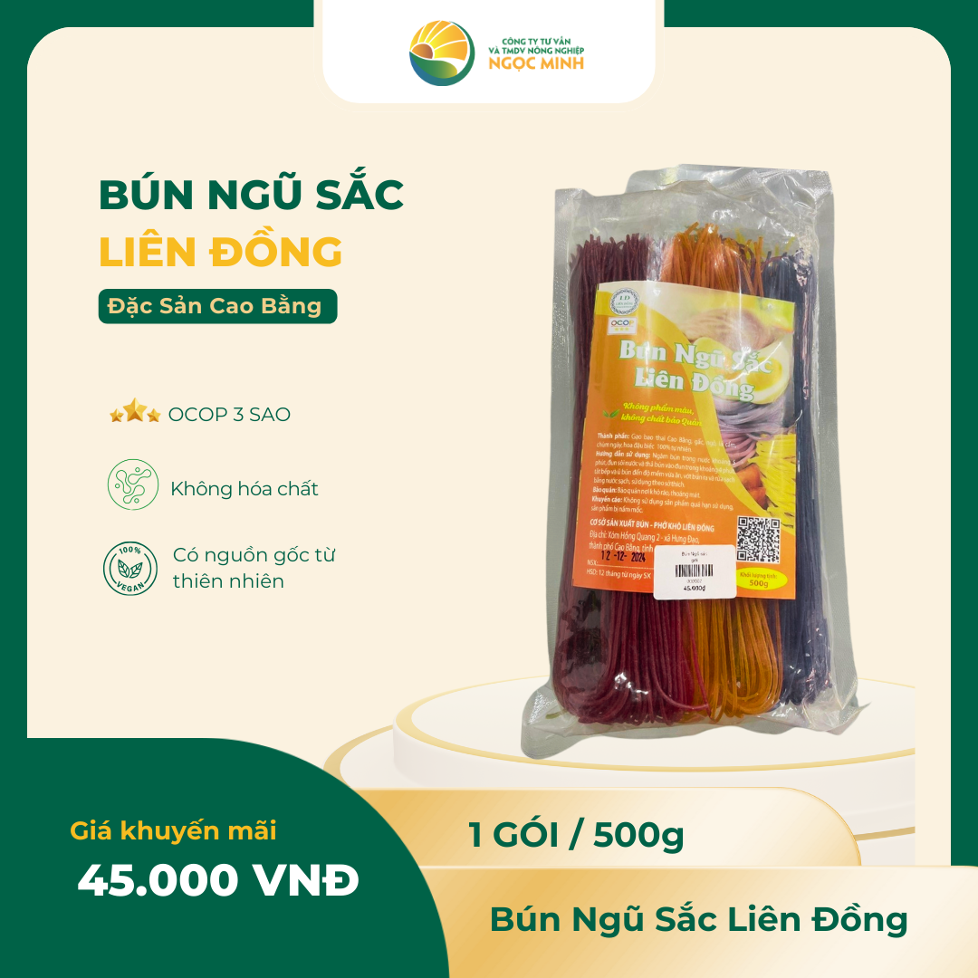  Bún Ngũ sắc Liên Đồng 500g 