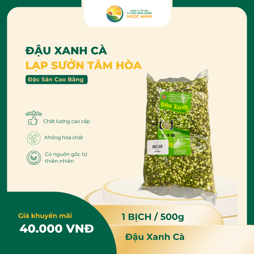  Đậu Xanh Cà Tâm Hoà 500g 