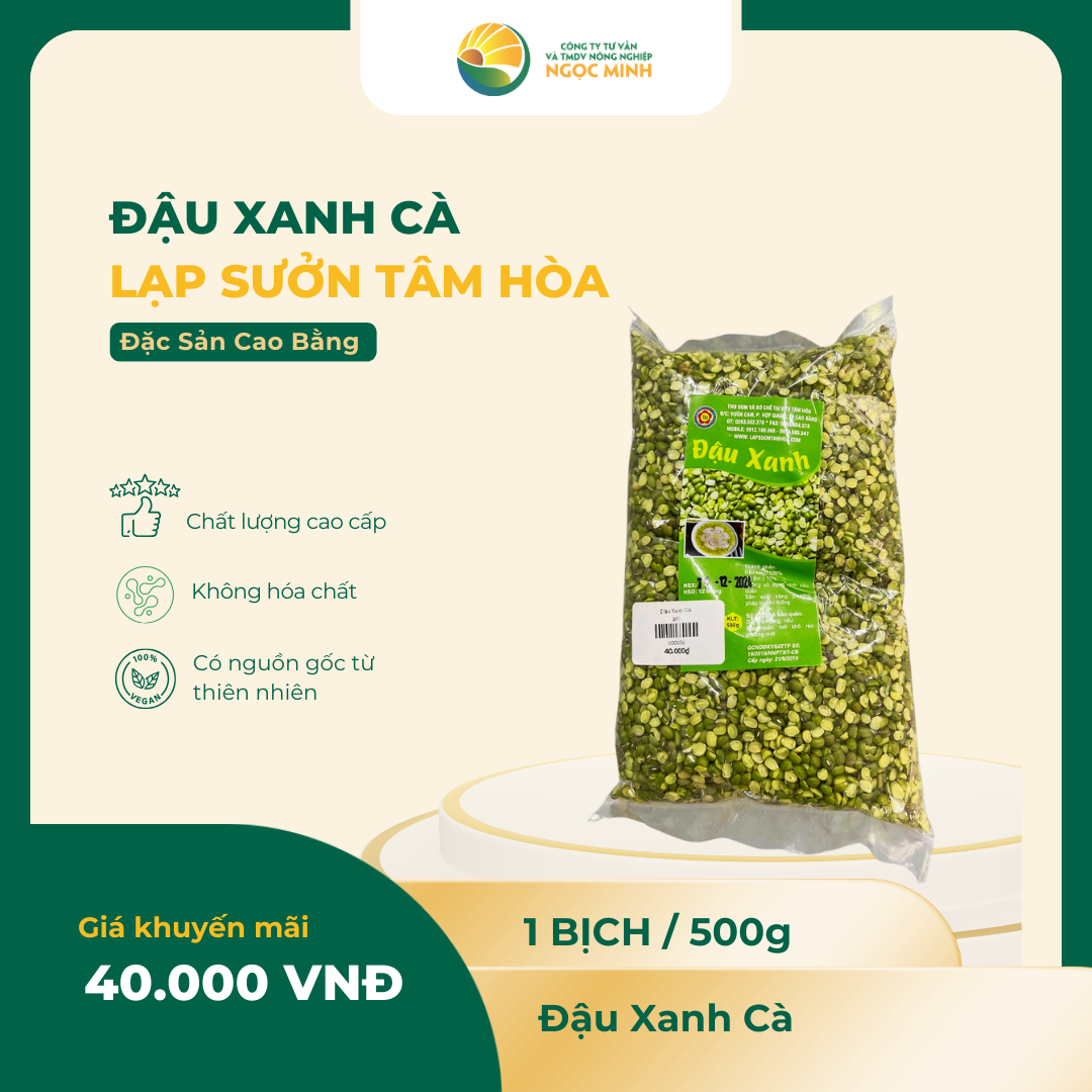  Đậu Xanh Cà Tâm Hoà 500g 