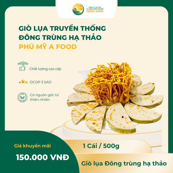  Giò lụa AFood đông trùng hạ thảo 500g 