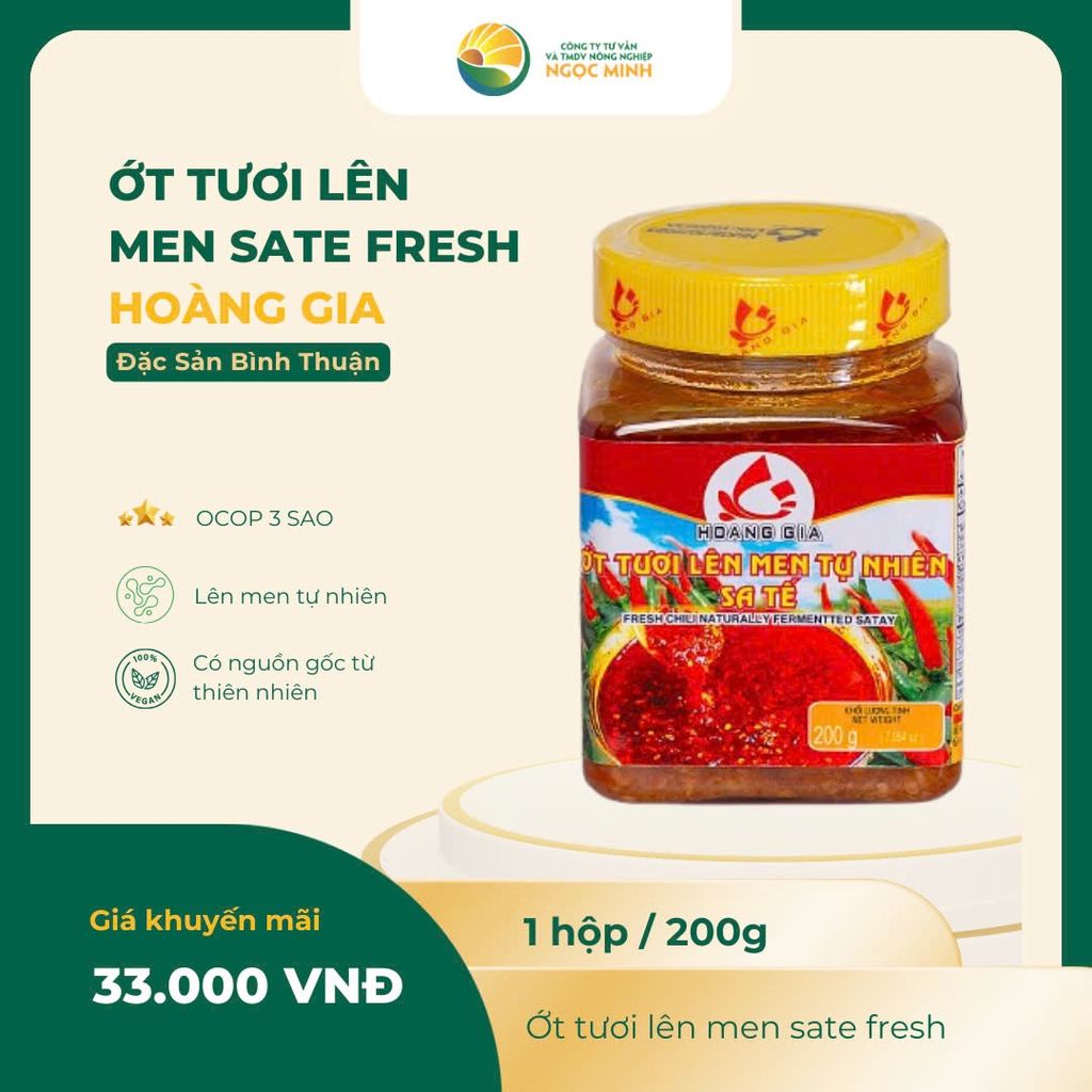  Ớt tươi lên men sa tế Hoàng Gia 200g 