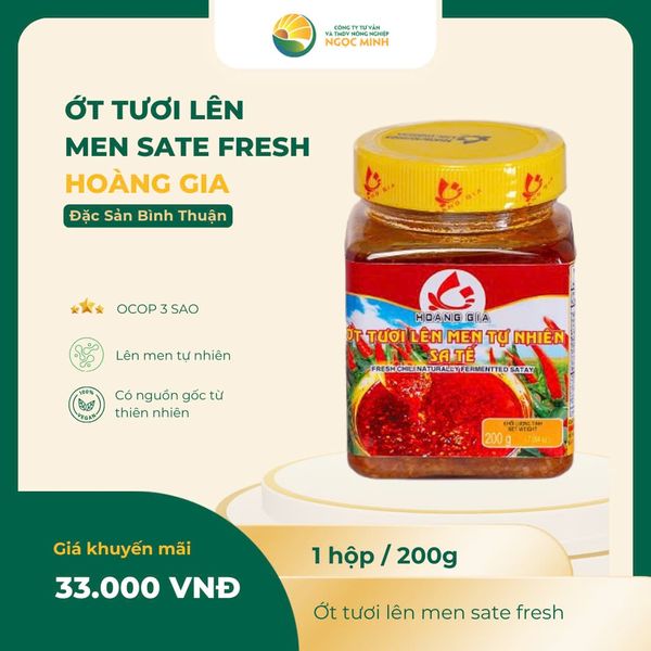  Ớt tươi lên men sa tế Hoàng Gia 200g 