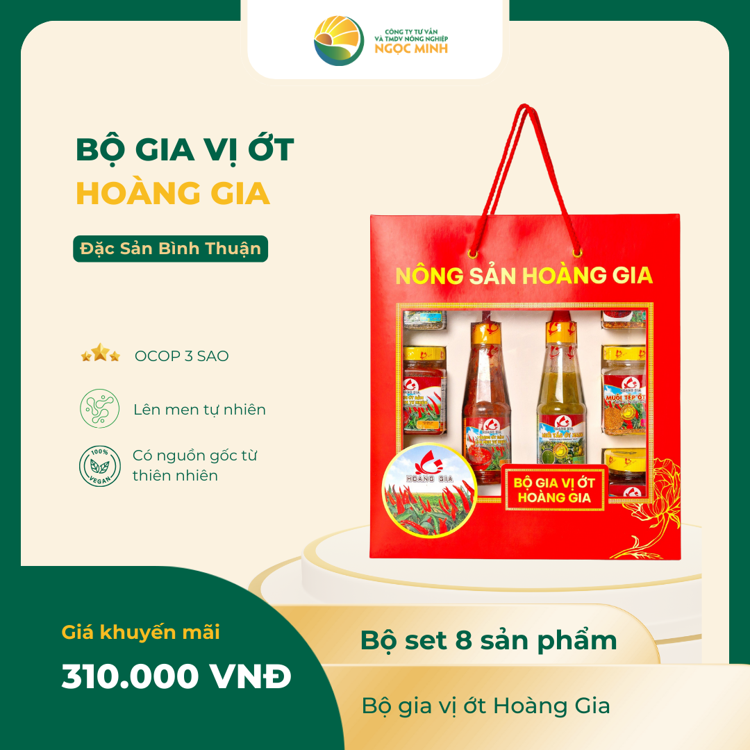  Bộ Gia Vị Ớt Hoàng Gia
Hoang Gia Chili Spice Set 