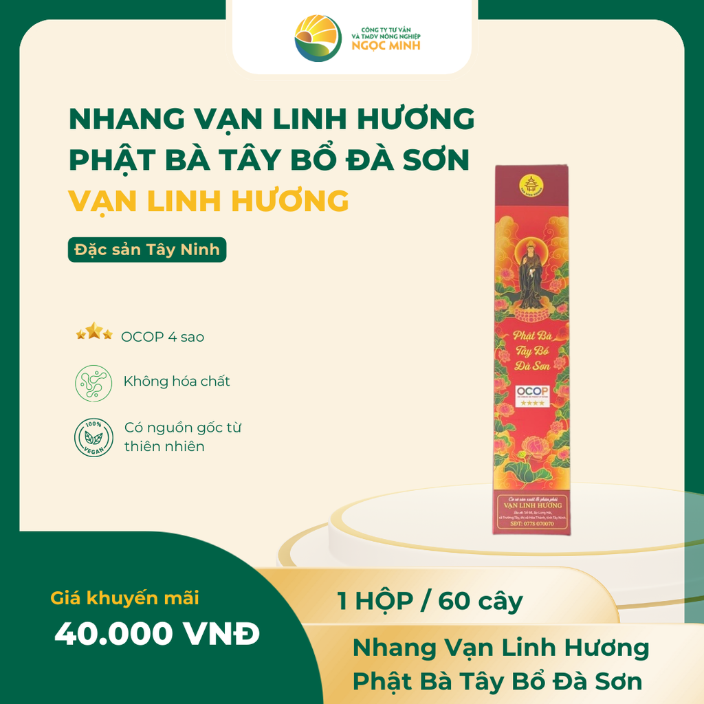  Nhang Vạn Linh Hương Phật Bà Tây Bổ Đà Sơn 