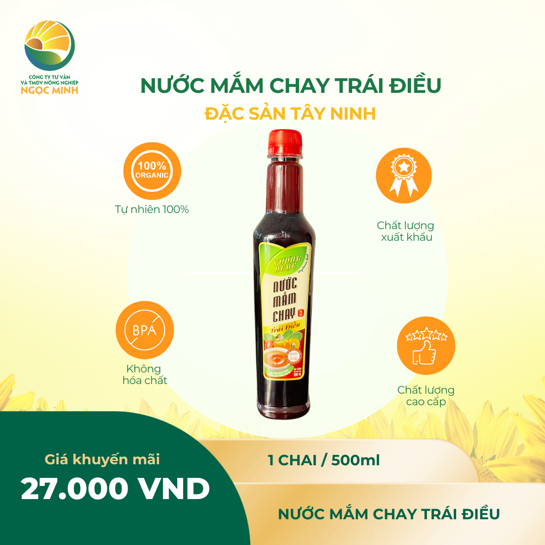  Nước mắm chay trái điều 500ml 