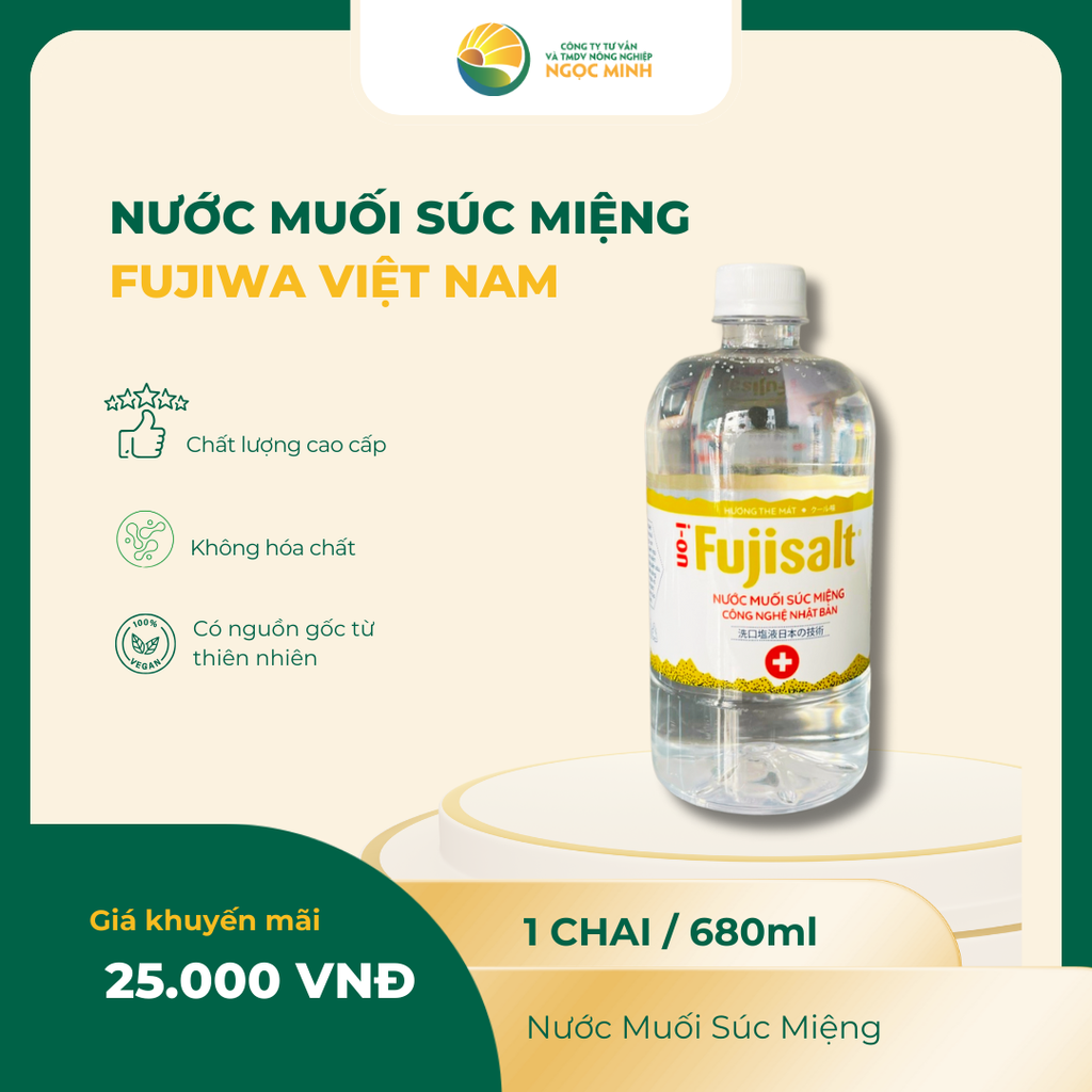  Nước muối i-on Fujisalt 680ml 