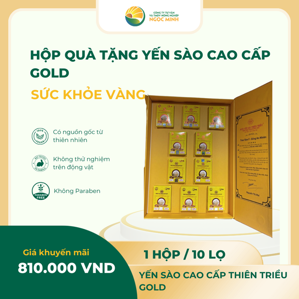  Hộp quà tặng Yến sào cao cấp Gold ( hộp 10 lọ) 22% 